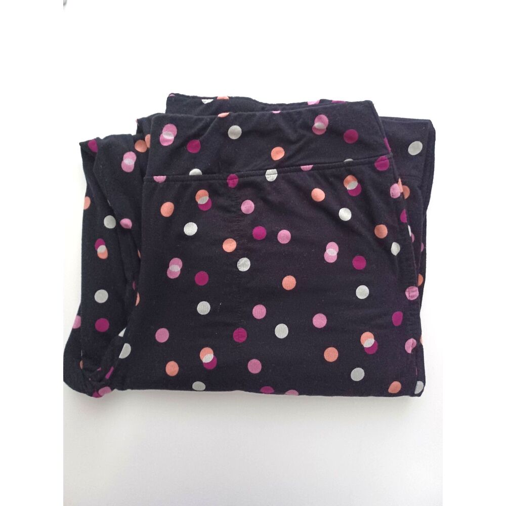 Soma Cool Nights Pajama Pants Small Wide Leg Polka Dot Lounge Comfy Sleep
